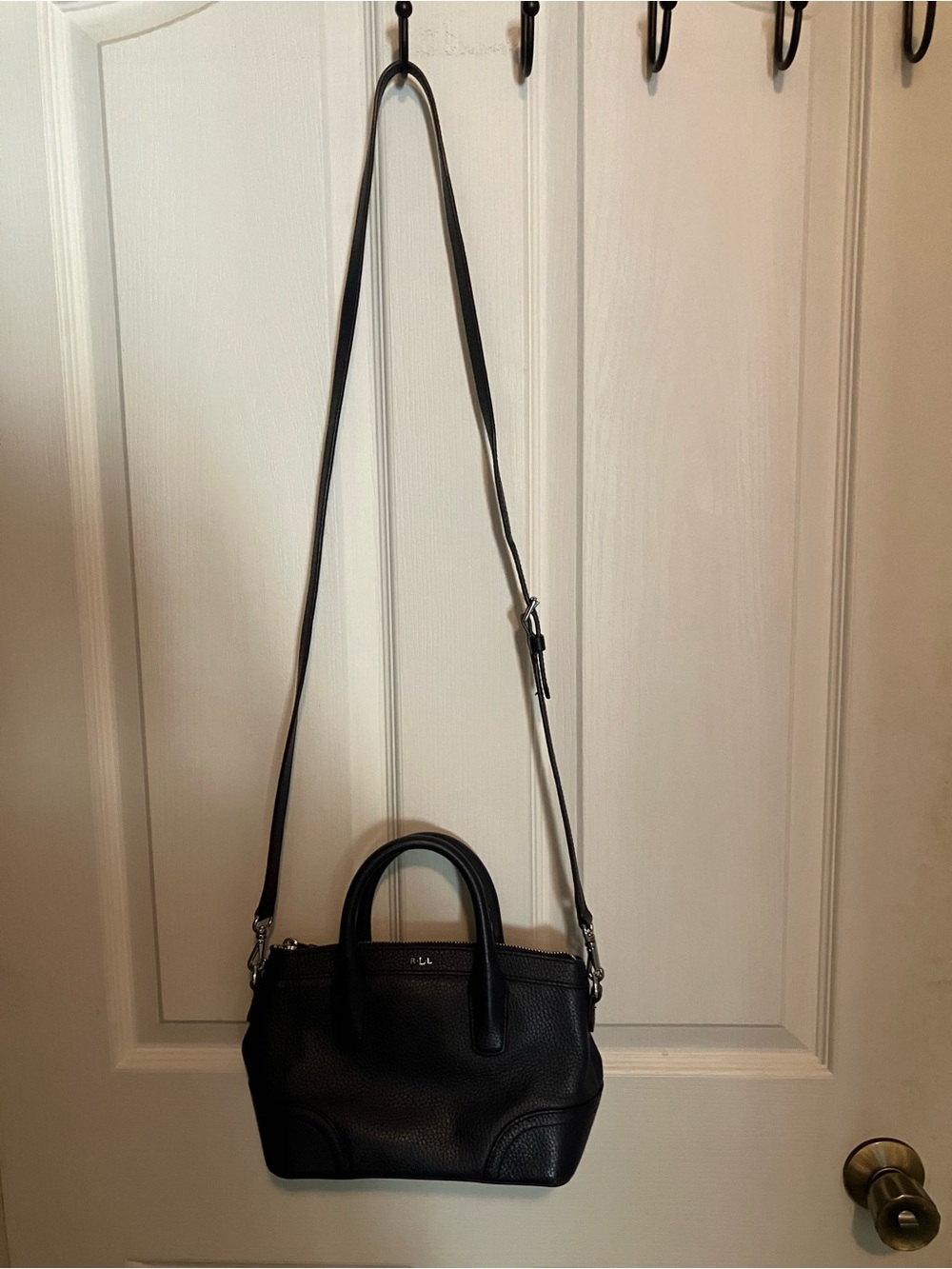 Lauren Ralph Lauren Pebbled Leather Mini Satchel Crossbody bag
